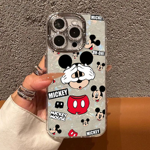 贝壳纹适用于苹果16PORMAX 16Pro 16 15 12 11 11 14 13 XS分身米奇头像