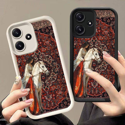 适用摩托罗拉moto Edge 50手机壳G85少女骑马Edge 60pro阶梯G55跨境