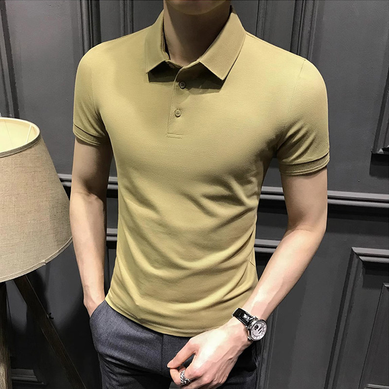 新款男士短袖Polo衫夏季2026痞帅高端翻领T恤修身薄款商务男装潮