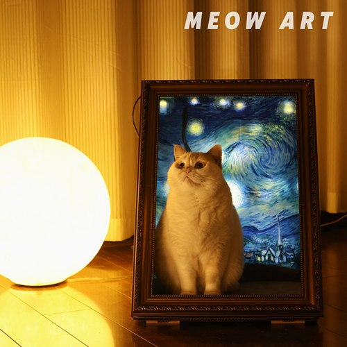 【小红书同款】Meow Art星空限定油画猫窝猫抓板灯画送礼礼物