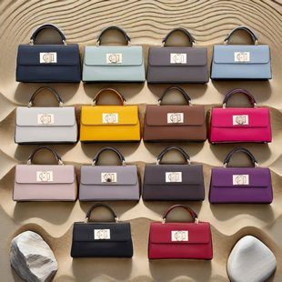 2025新款真皮女包时尚百搭单肩斜挎包高级感小众设计手提包包