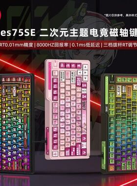 珂芝Ares75 SE磁轴键盘电竞游戏有线8K回报率低延迟K75机械键盘