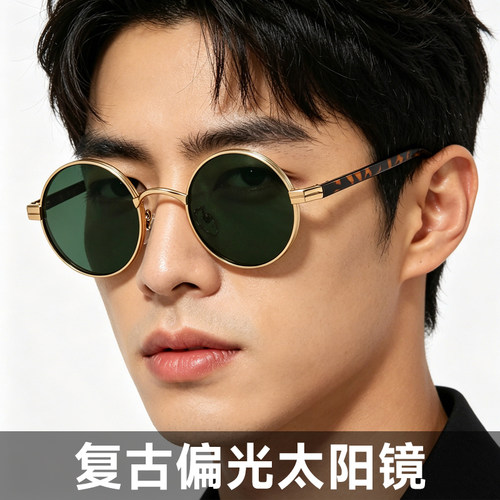 防紫外线偏光圆形男女开车墨镜