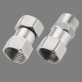 不锈钢4分转6分三角阀四分螺纹口转接头内外丝水龙头304配件大全