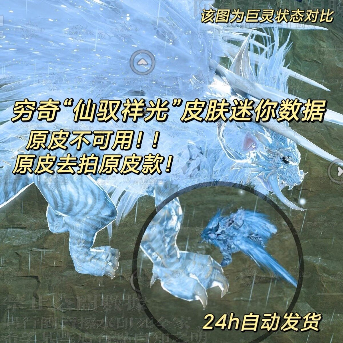 妄想山海a4穷奇皮肤"仙驭祥光"迷你缩小数据虚拟商品概不替退换