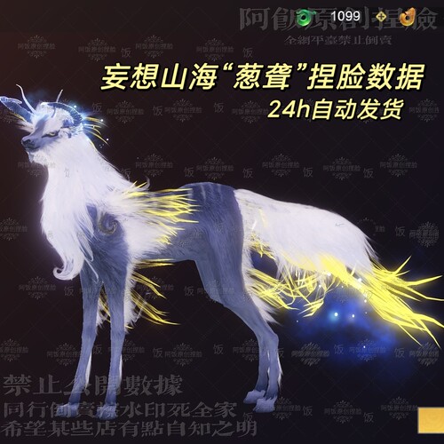 妄想山海i1宠物葱聋捏脸数据／虚拟商品概不退换／阿饭原创捏脸