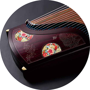 敦煌古筝23698CX特选阔叶黄檀木-丝绣华章-花开绣逸