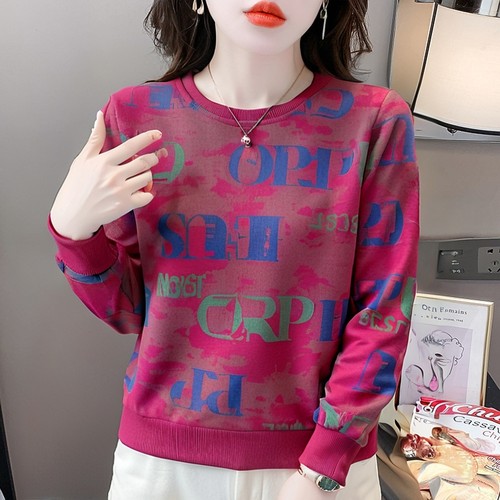 纯棉圆领卫衣女内搭宽松长袖秋衣