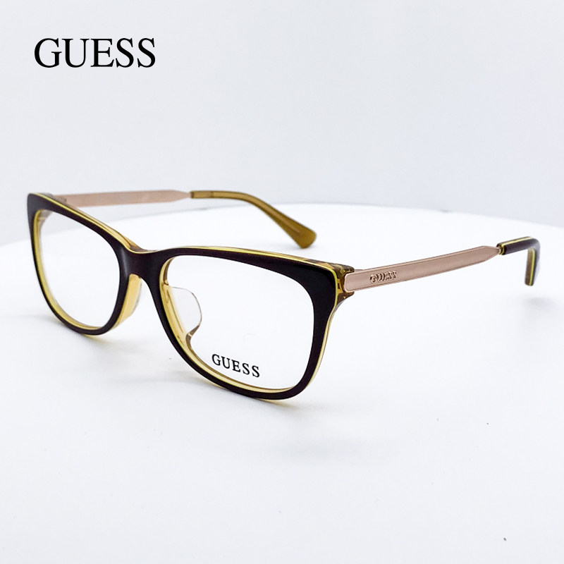 guess盖尔斯舒适大框个性光学眼镜架女素颜街拍可配近视镜片2487f