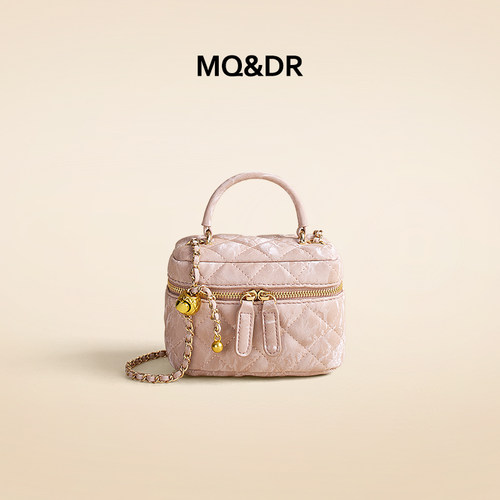 MQ&DR【春蕾茶庄】包包女新款菱格链条盒子包小方包通勤斜挎包