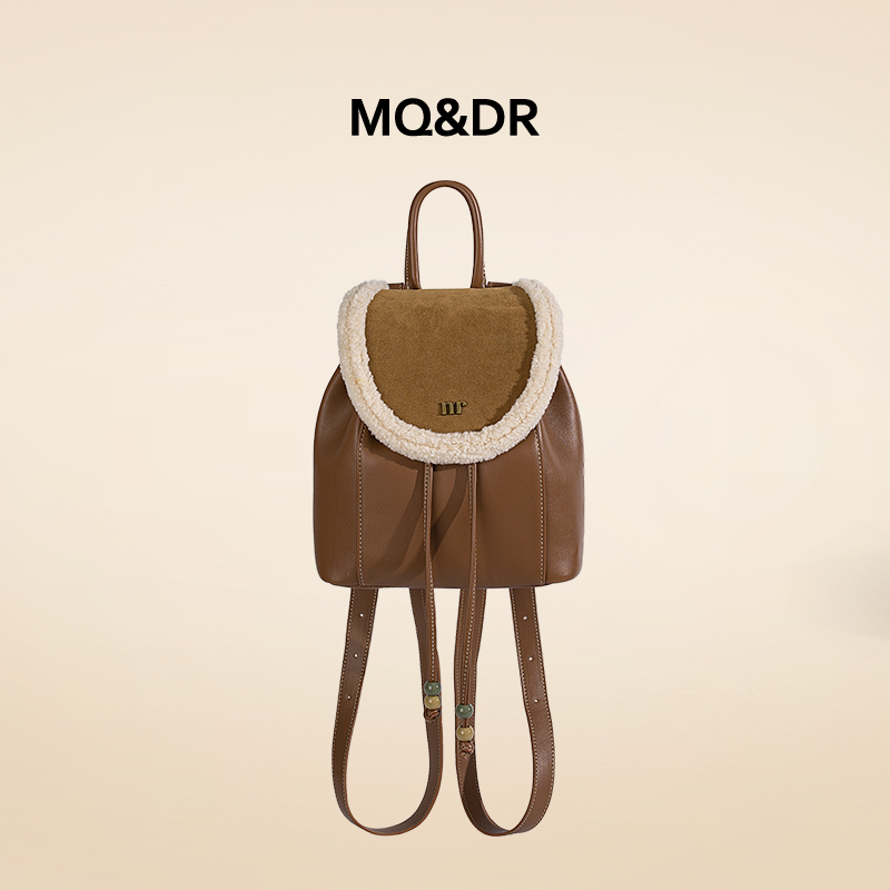 小众拼接通勤双肩包MQ&DR