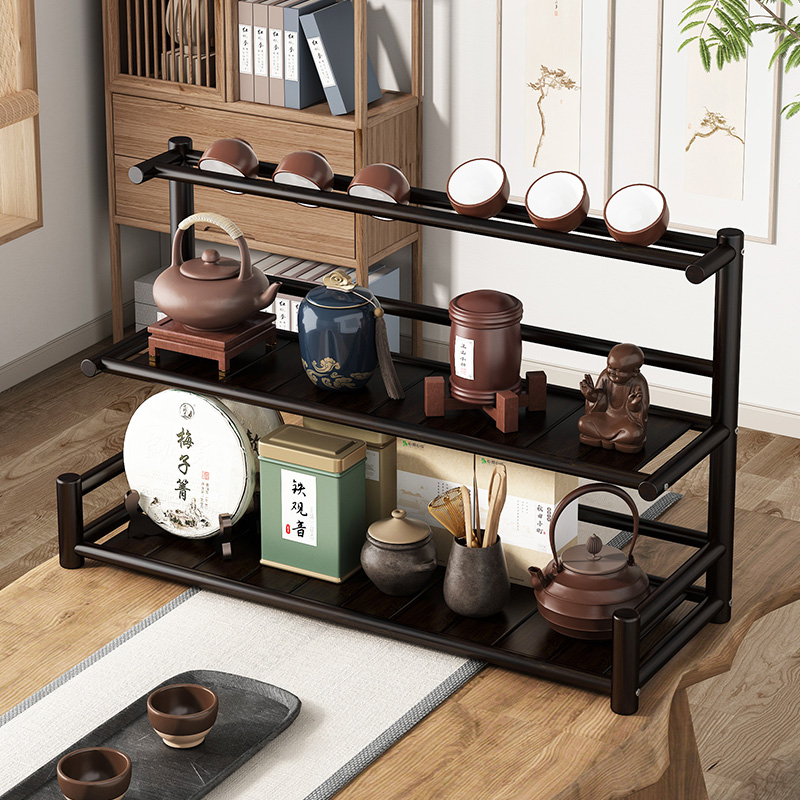 桌面博古架茶杯架桌面茶具收纳架