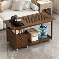 Sofa bên tủ di chuyển được bên bàn sáng tạo gỗ không chắc chắn Bàn trà Trung Quốc ấm đun nước tích hợp bàn trà bên tủ trà bàn trà inox