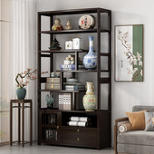 茶具置物架新中式 博古架非实木茶叶展示架彷古茶壶架小摆件陈列架