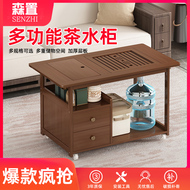 Bàn trà di động, bàn trà gỗ nguyên khối, bộ ấm trà phòng khách, bộ bàn trà hoàn chỉnh, tủ trà nhỏ bàn tre uống trà