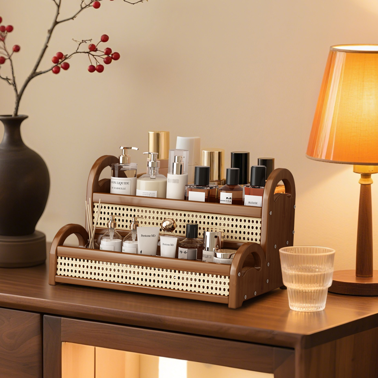桌面收纳盒化妆品置物架