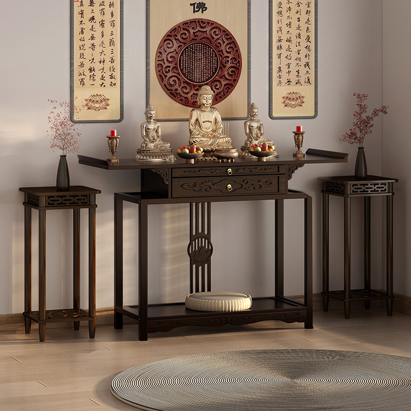 供桌香案家用神台非实木供奉台佛龛新中式立柜观音佛像香火供座台