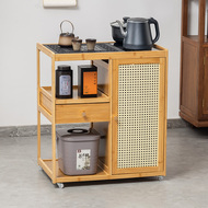 Bàn trà phòng khách nhà 2024 di động mới không phải gỗ nguyên khối bàn trà nhẹ sang trọng bàn trà cao cấp tối giản ban công xe đẩy trà bàn trà chân sắt mặt đá