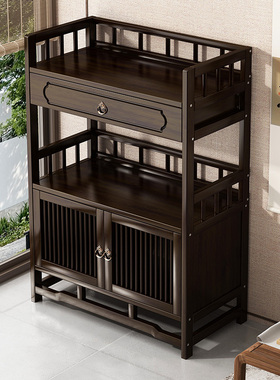 置物架家用储物柜中式茶室茶具收纳架子非实木展示柜多功能陈列架