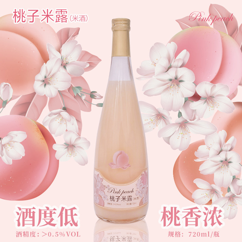 咏月楼米酒桃子米露低度微醺720ml 女生聚会或独饮瓶装甜酒果酒属于什么档次？