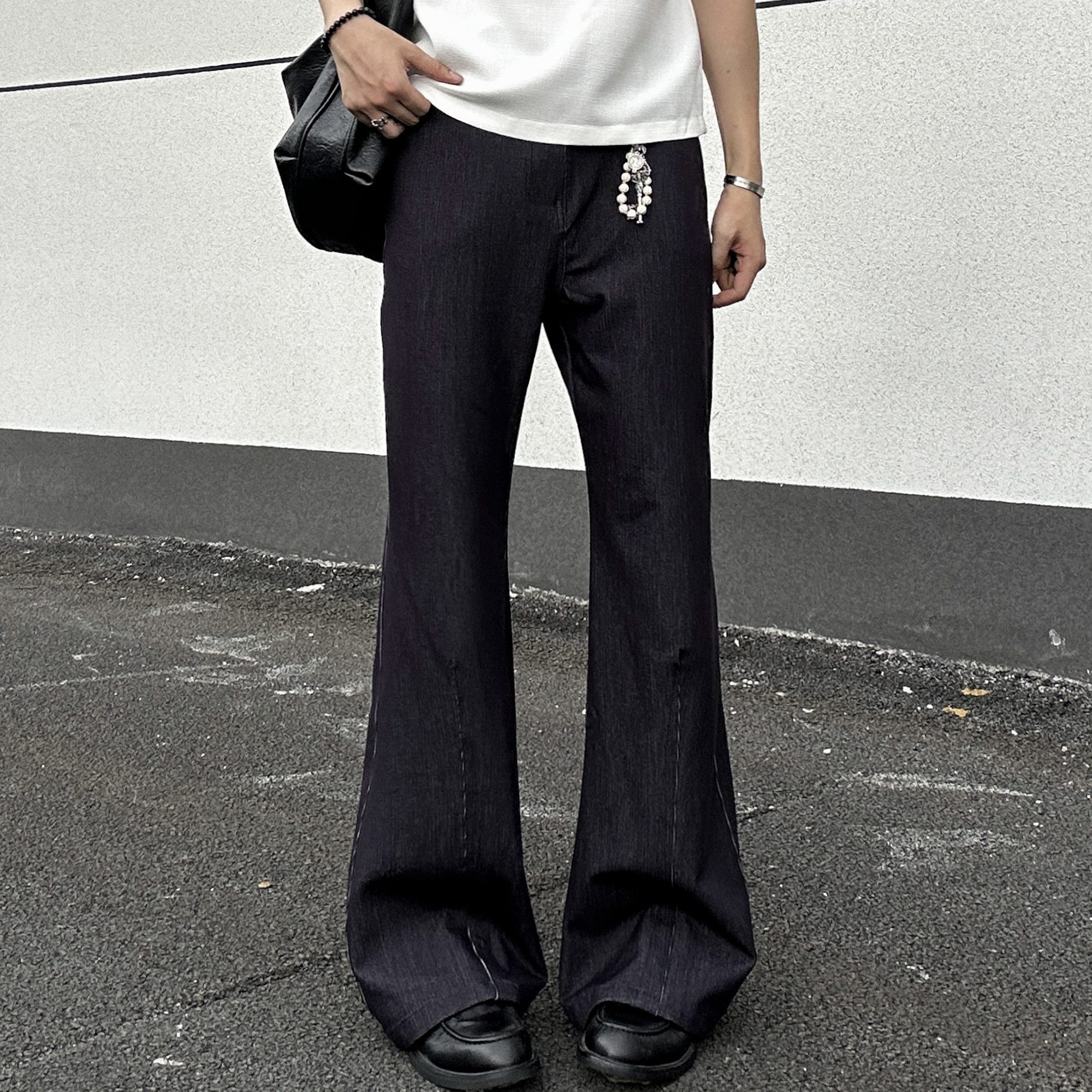 美式cleanfit弯刀微喇西裤