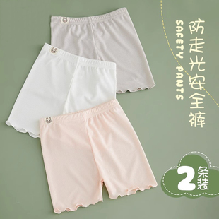 全棉母婴儿童安全裤女童防走光保险裤平角短裤夏季薄款可外穿