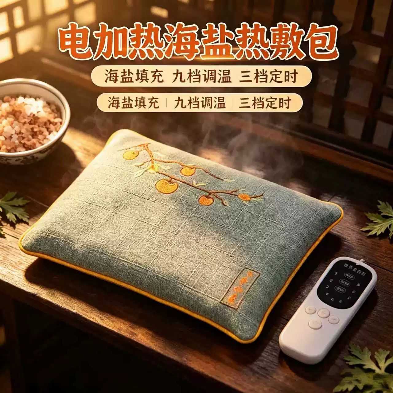 盐袋海盐粗盐电加热热敷肚子护腰