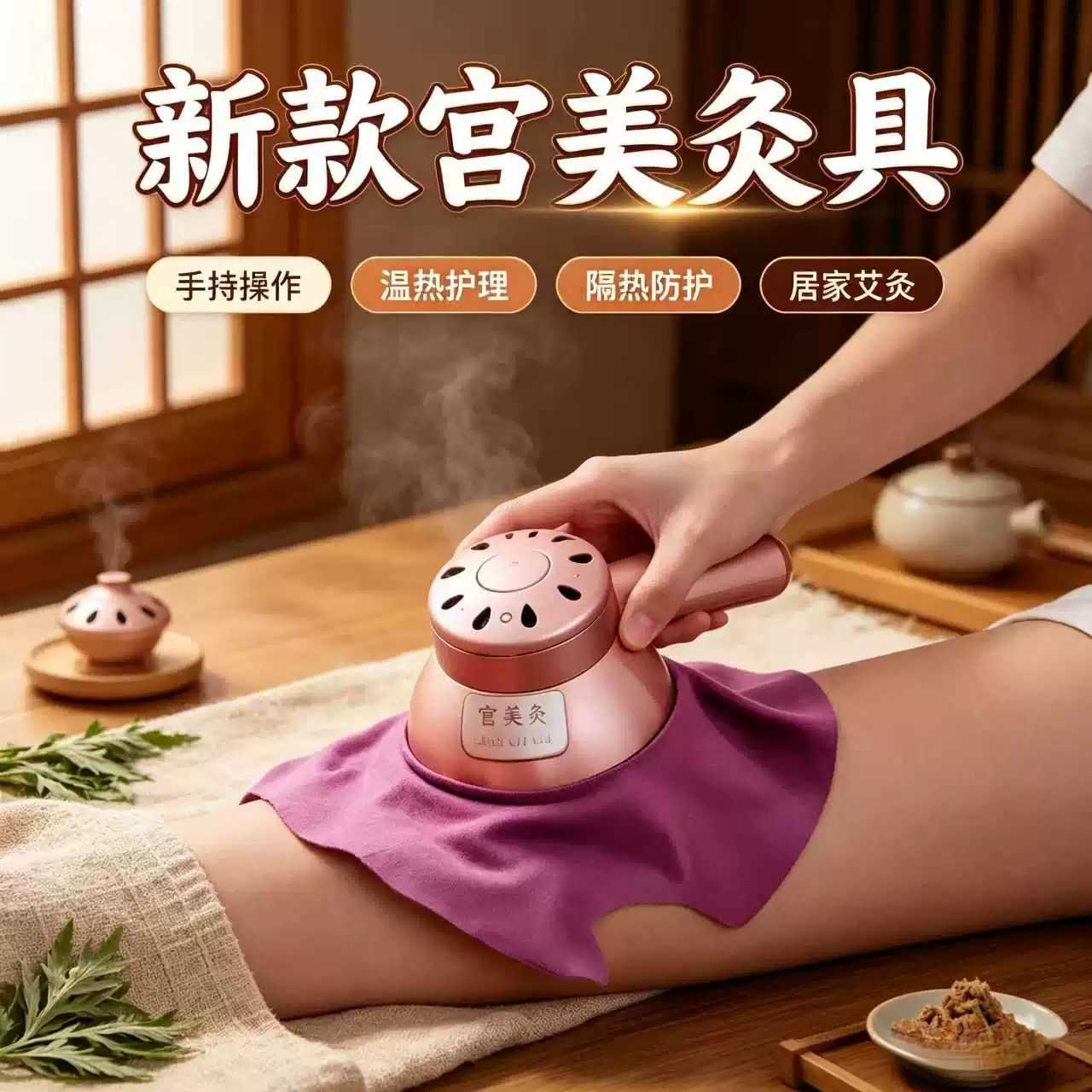 升级新款艾灸盒宫美灸艾美灸家用