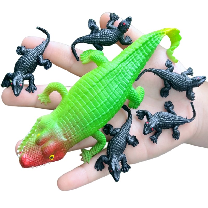 软胶仿真母子大小鳄鱼套装幼儿园儿童玩具认知幼儿园可爱动物模型,玩具/童车/益智/积木/模型,仿真/动物玩偶,淘宝优惠券,粉丝福利购,淘宝优惠卷