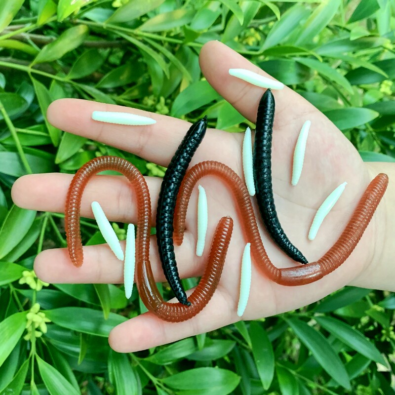 软胶弹力仿真蚯蚓毛毛虫蛆虫路亚