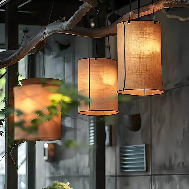 侘寂风吊灯餐厅吧台火锅店餐桌