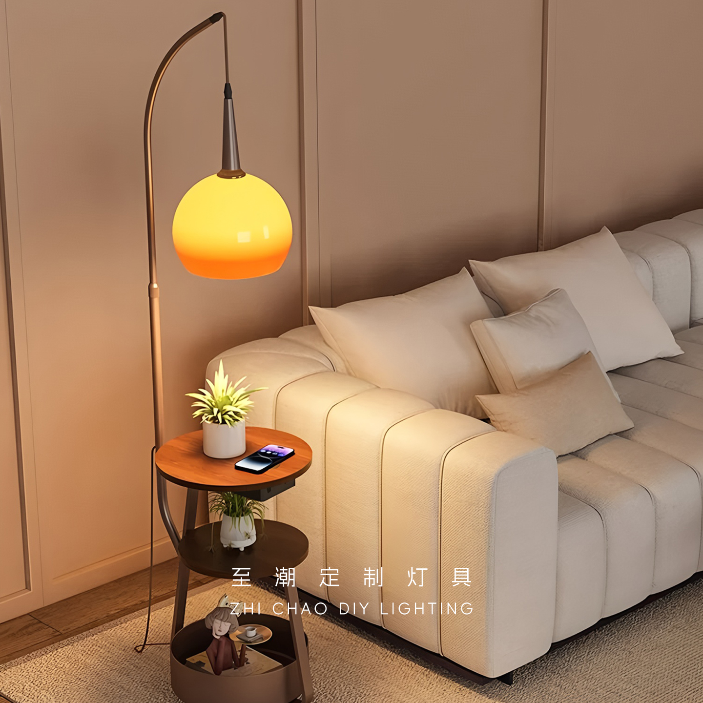 侘寂风复古日式落地灯