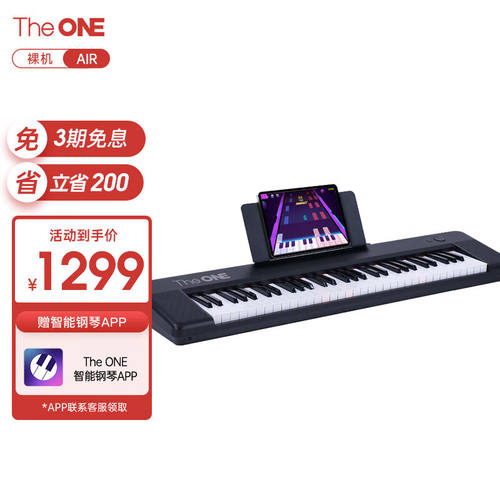 壹枱（TheONE）智能电子琴61键成人儿童蓝牙便携多功能初学入门乐