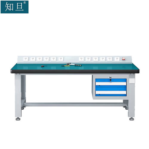 知旦重型工作台2100*900*800mm工厂生产线操作台工具收纳桌LL1181