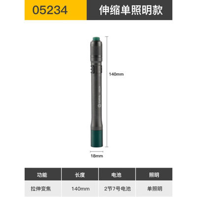 世达（SATA）笔形手电筒LED汽修维修工作灯强光工业强磁铁户外充