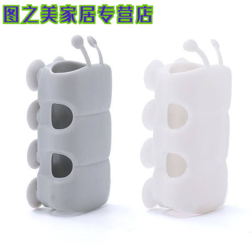 千团精工【2个装】花洒吸盘硅胶免打孔花洒底座淋浴喷头支架固定