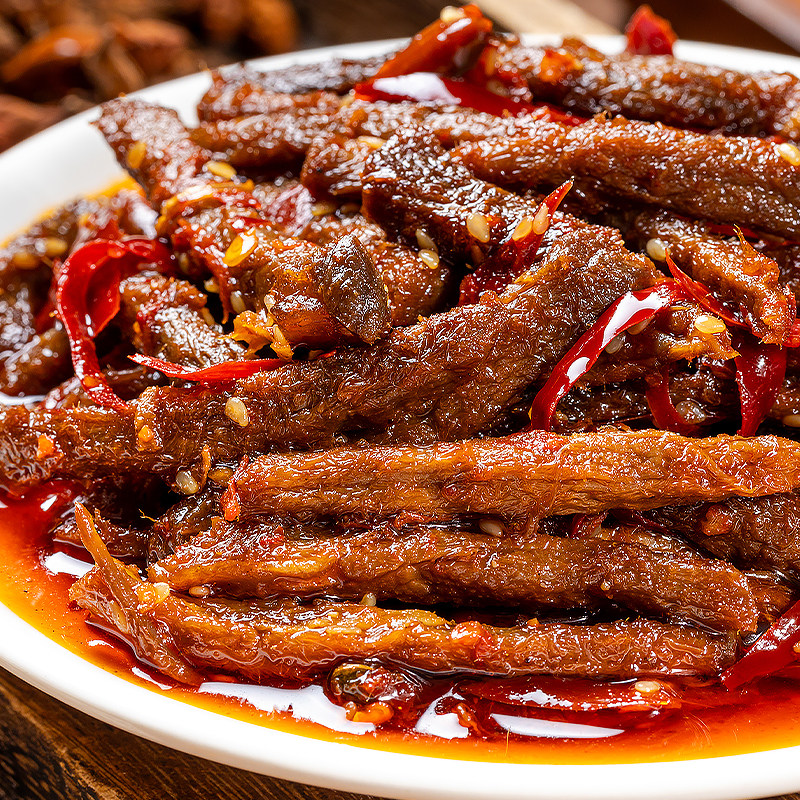 糯娃爆椒牛肉100g重庆特色牛肉干卤味熟食零食小吃解馋冷吃牛肉