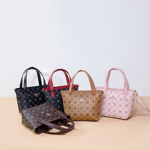 手提水桶包2022women handbags大容量女士单肩包经典花料水桶包
