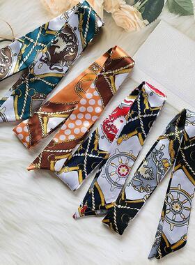 lv5&vv20老花丝巾缠包包手柄保护缠带绑包speedy25丝带法式发带配