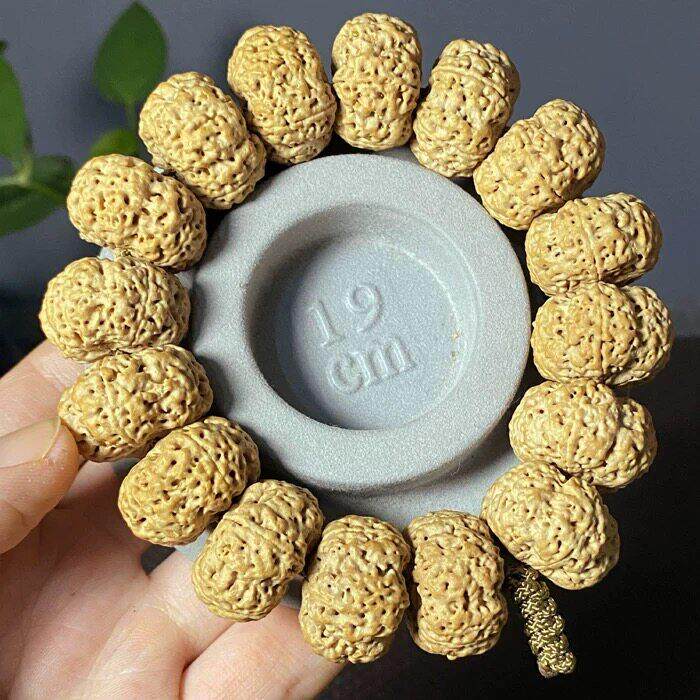 尼泊尔金刚菩提菩提手串男矮桩夹板爆肉龙纹菩提子文玩原籽盘玩佛