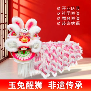 非遗竹编舞小白兔道具手工古风文创可表演吉祥物新款 饰创意摆件 装