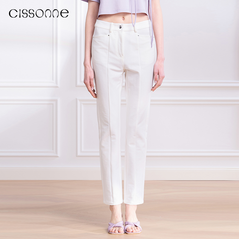CISSONNE赛颂显高显瘦直筒休闲裤