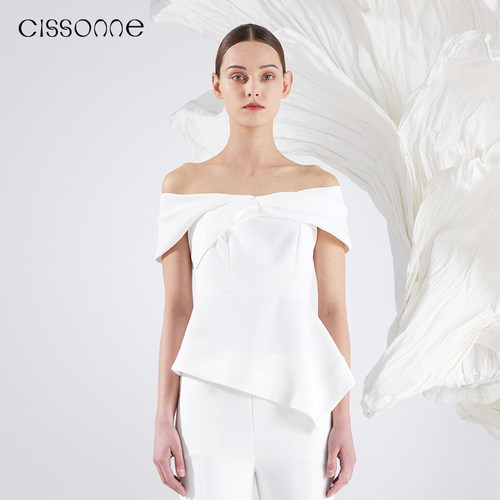 CISSONNE赛颂仿醋酸礼服上衣