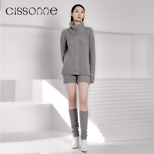 CISSONNE赛颂羊毛羊绒针织袜套