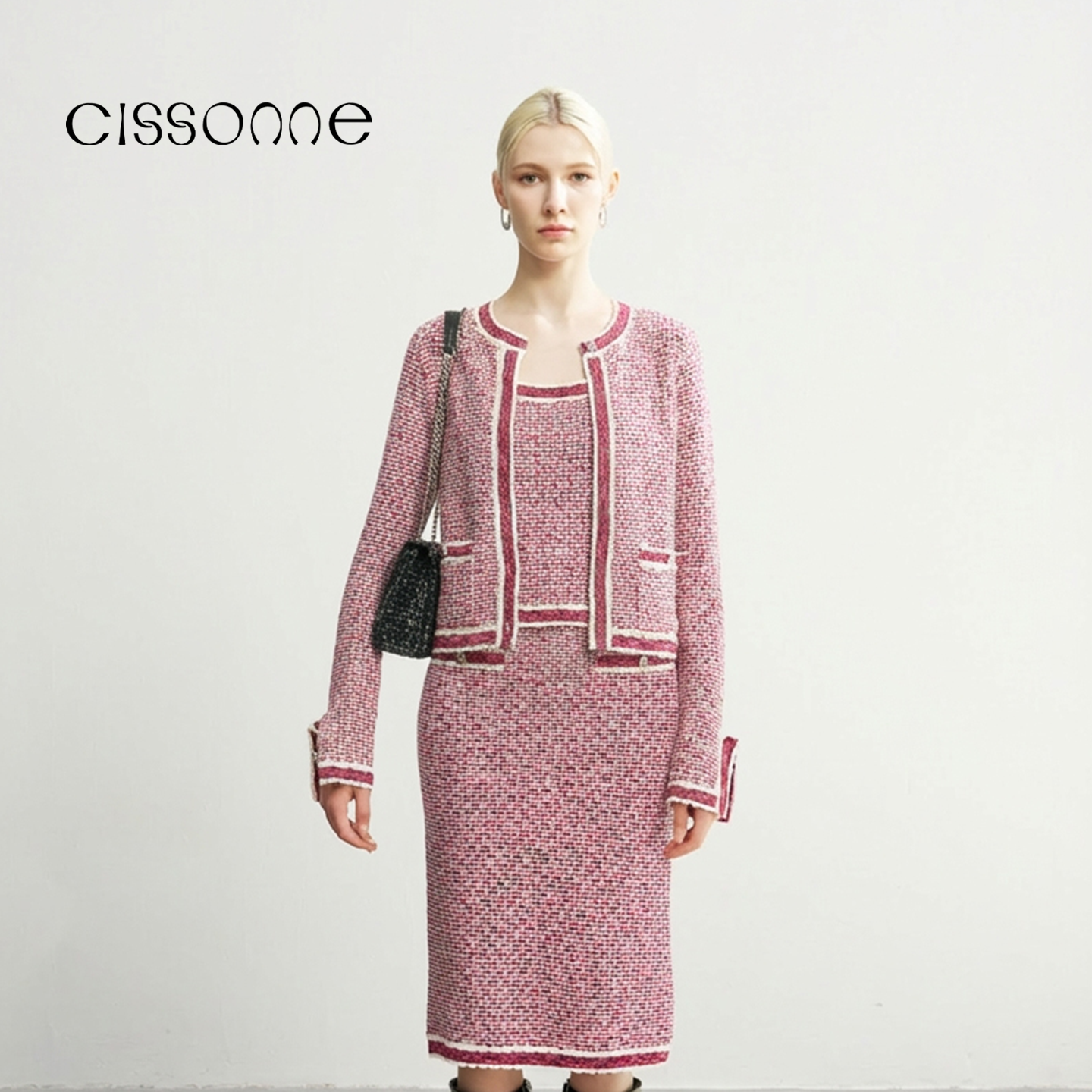 CISSONNE赛颂立体精致花边袖口法式复古小香风毛织开衫女外套,女装/女士精品,毛针织衫,淘宝优惠券,粉丝福利购,淘宝优惠卷