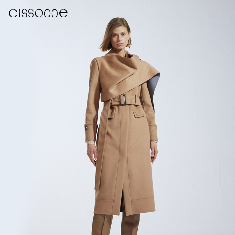 明星同款CISSONNE赛颂羊毛大衣