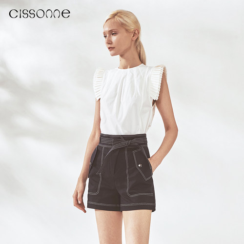 CISSONNE赛颂长绒棉飞飞袖衬衫