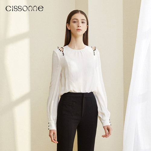 CISSONNE赛颂露肩上衣