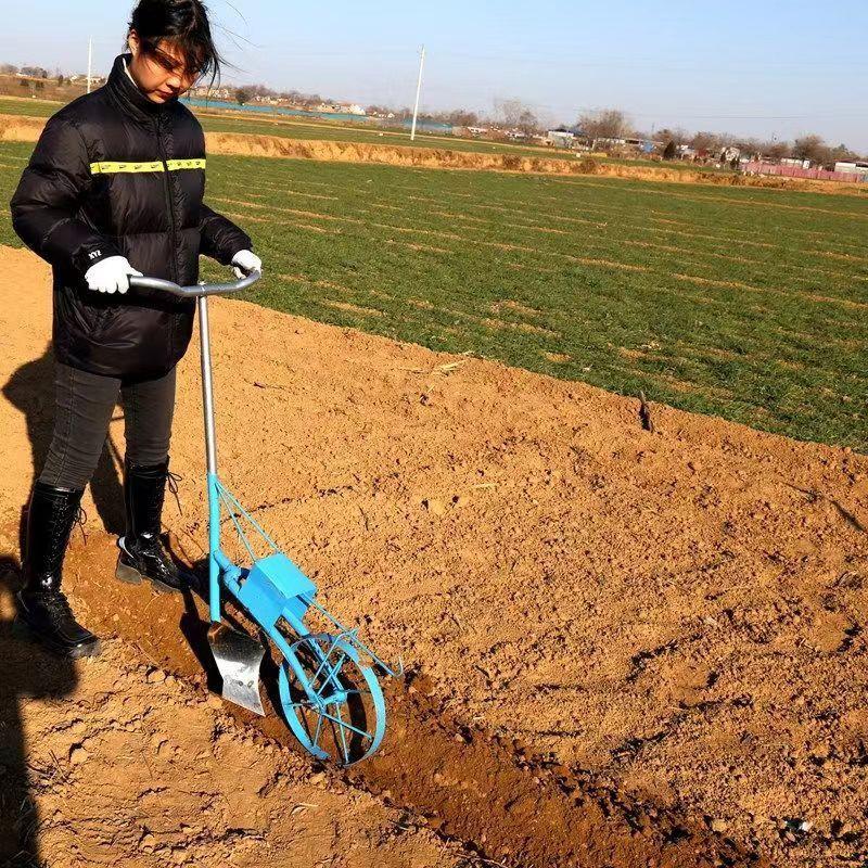 锄草神器除草刀铲犁地翻土机松土工具家用开沟锄头人工单人手拉犁