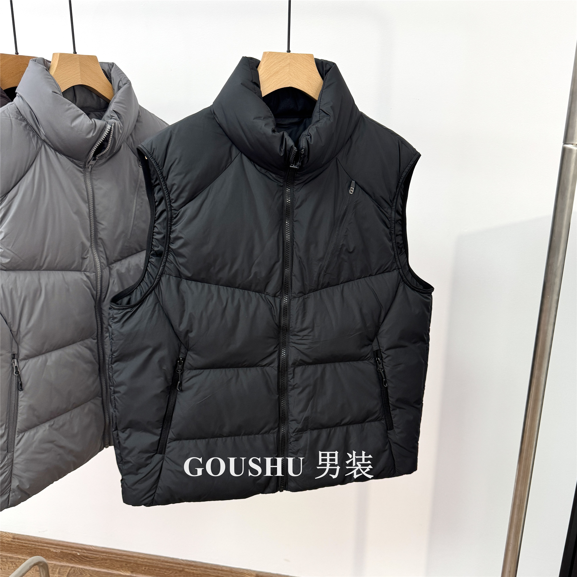 高端90鸭绒蓬松羽绒马甲